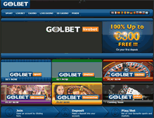 Tablet Screenshot of golbet.com